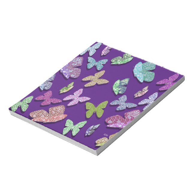 Pick Color Butterflies Surreal & Fluttering Notepad (Rotated)