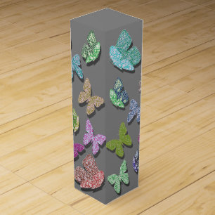 Pick Color Butterflies Surreal & Fluttering Wine Box