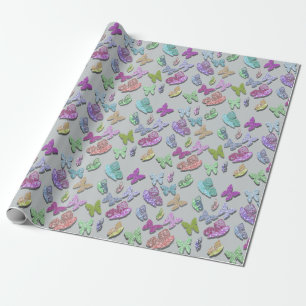 Pick Color Butterflies Surreal & Fluttering Wrapping Paper