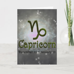 Pick Color Capricorn Zodiac Astrological Sign Card