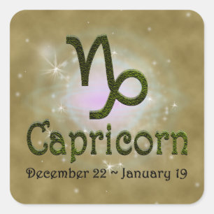 Pick Color Capricorn Zodiac Astrological Sign Square Sticker