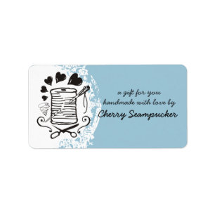 Pick color doodle needle thread sewing seamstress label