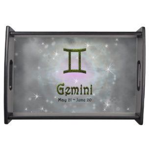 Pick Color Gemini Zodiac Astrological Sign Serving Tray