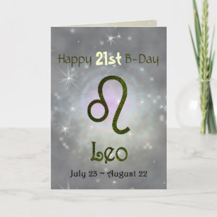 Pick Color Leo Zodiac Astrological Sign Card