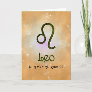 Pick Color Leo Zodiac Astrological Sign Card