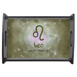 Pick Color Leo Zodiac Astrological Sign Serving Tray
