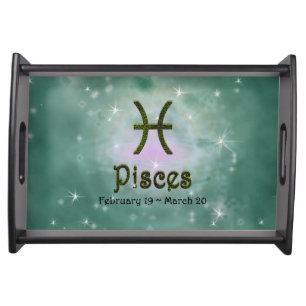 Pick Color Pisces Zodiac Astrological Sign Serving Tray