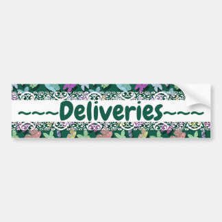 Pick Color: Pretty Delivery Instructions Butterfly Bumper Sticker
