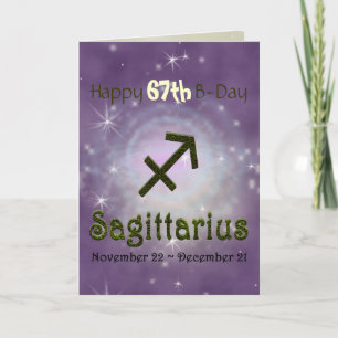Pick Color Sagittarius Zodiac Astrological Sign Card