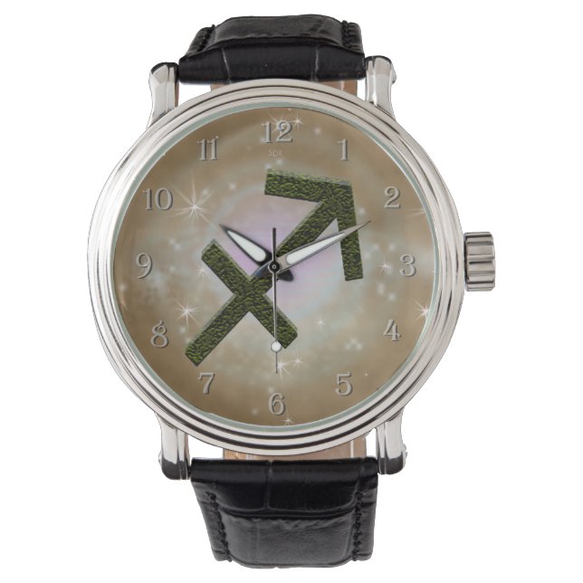 Pick Color Sagittarius Zodiac Astrological Sign Watch (Front)