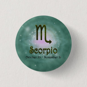 Pick Color Scorpio Zodiac Astrological Sign Button