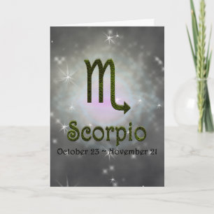Pick Color Scorpio Zodiac Astrological Sign Card