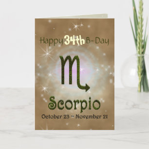 Pick Color Scorpio Zodiac Astrological Sign Card
