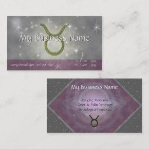 Pick Color Taurus Zodiac Astrological Sign Business Card