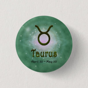 Pick Color Taurus Zodiac Astrological Sign Button