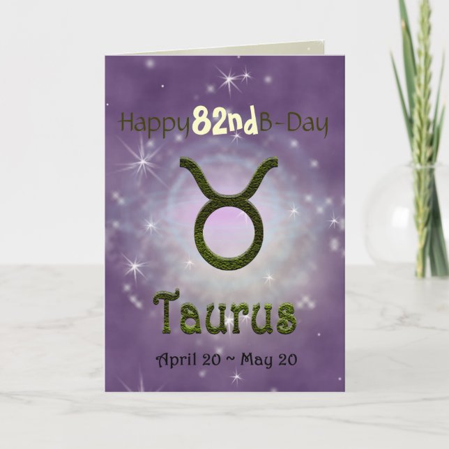 Pick Color Taurus Zodiac Astrological Sign Card (Front)
