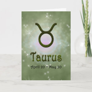 Pick Color Taurus Zodiac Astrological Sign Card
