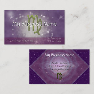 Pick Color Virgo Zodiac Astrological Sign Business Card
