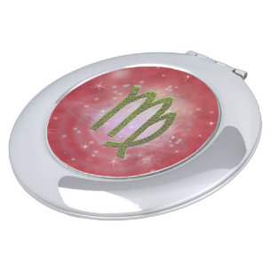 Pick Color Virgo Zodiac Astrological Sign Compact Mirror