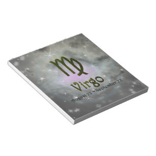 Pick Color Virgo Zodiac Astrological Sign Notepad