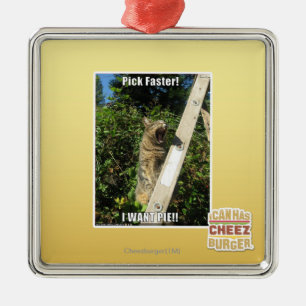 Pick Faster! Metal Ornament