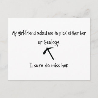 Pick Girlfriend or Geology Postcard