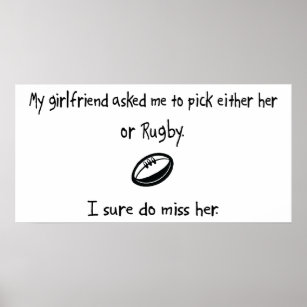 Pick Girlfriend or Rugby Poster