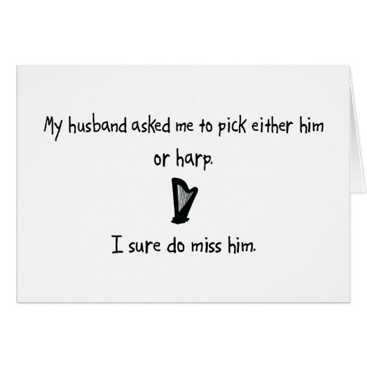 Pick Husband or Harp Cards (Front Horizontal)