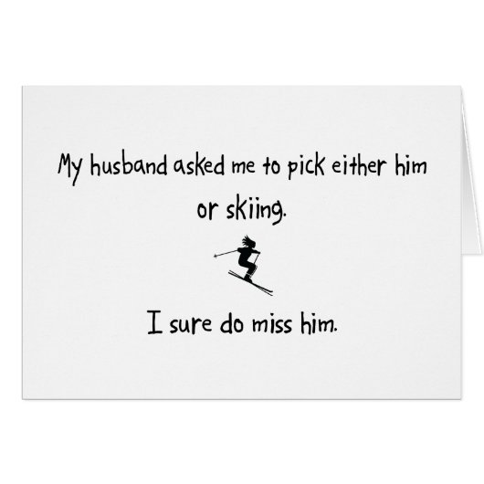 Pick Husband or Skiing Cards (Front Horizontal)