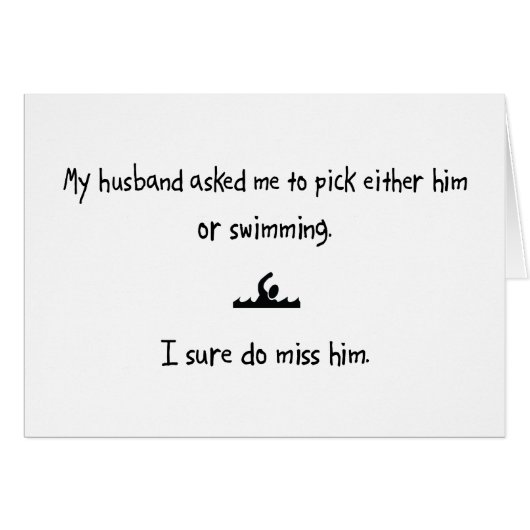 Pick Husband or Swimming Cards (Front Horizontal)