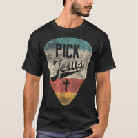 Pick Jesus Christian Music Pastor Guitar Retro Vin