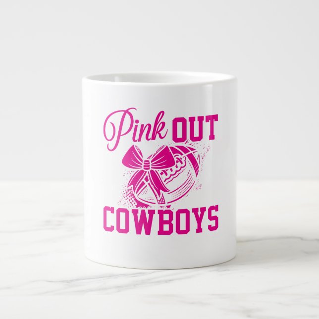 Pick Out Cowboys Rugby Giant Coffee Mug (Front)
