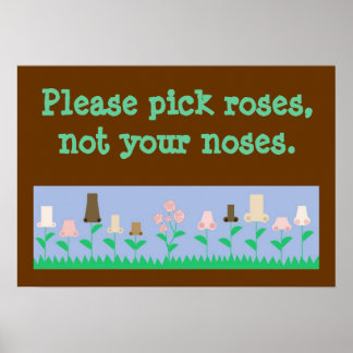 Pick Roses not Noses Poster