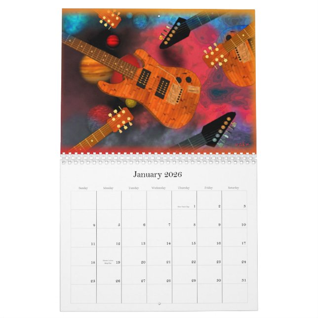 Pick this Guitar 2013 ValxArt calendar (Jan 2026)