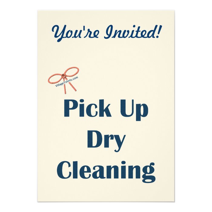 Pick Up Dry Cleaning Reminders Custom Invitations