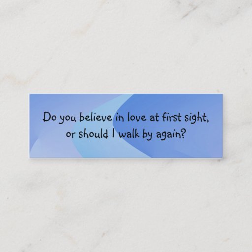 Customizable Pick Up Line Introduction Card Business Cards