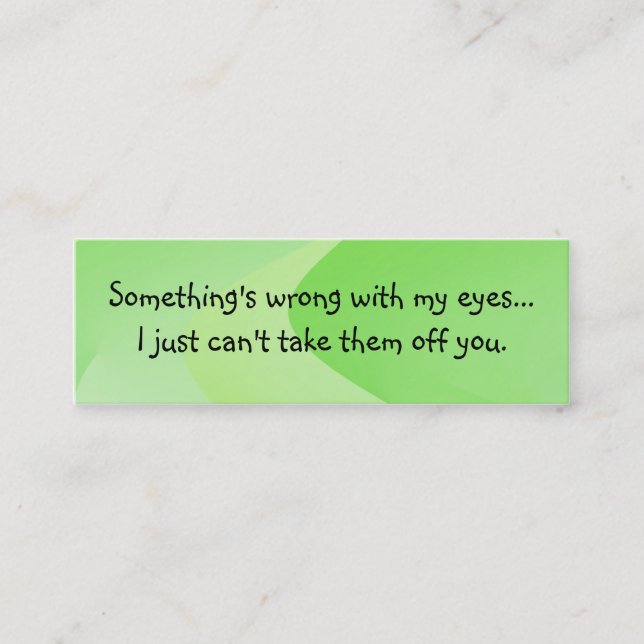 Pick Up Line Introduction Card (Front)