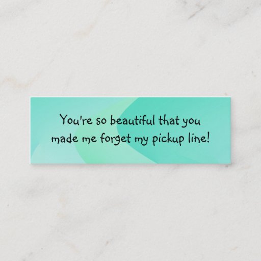 Customizable Pick Up Line Introduction Card Business Card