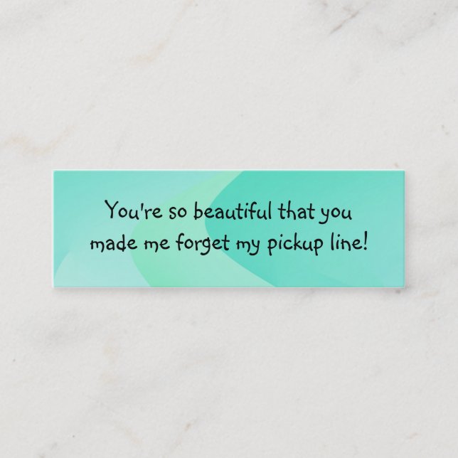 Pick Up Line Introduction Card (Front)