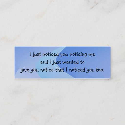 Customizable Pick Up Line Introduction Card Business Card