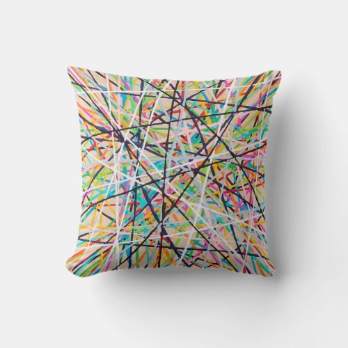 Pick Up Sticks 2 16 x 16 Cotton Throw Pillow