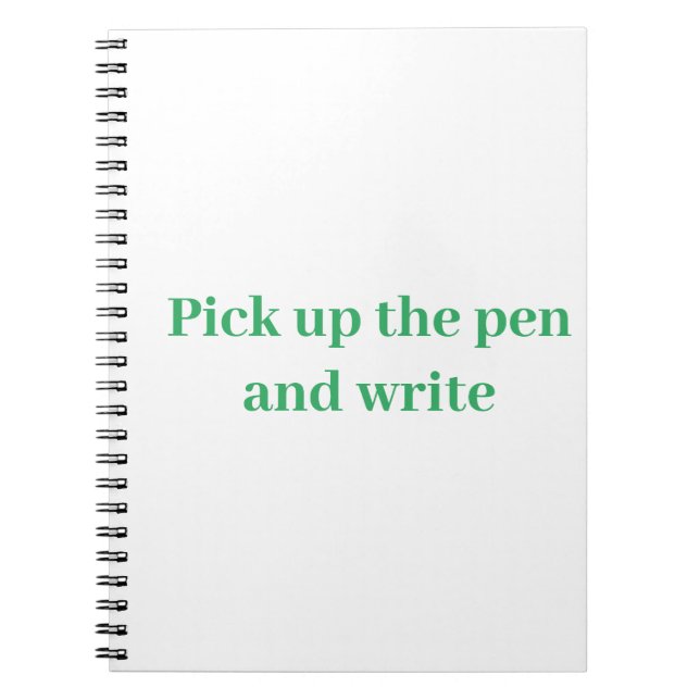 Pick up the pen and write  notebook (Front)