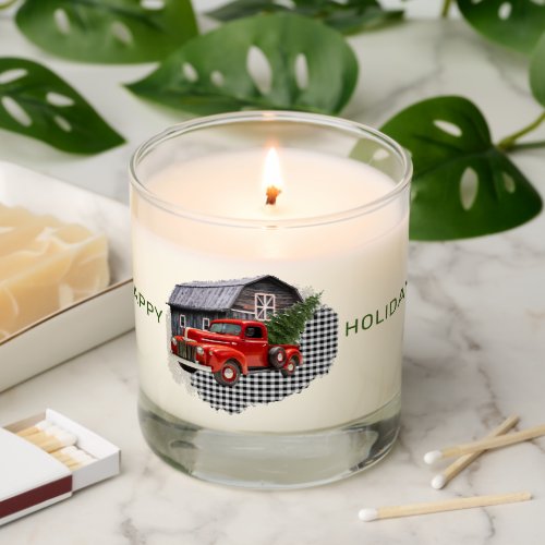 Pick Up Truck With Tree Scented Jar Candle