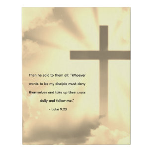 Pick up your cross faux canvas print