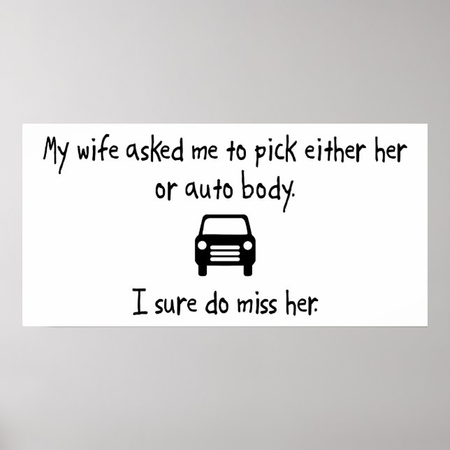 Pick Wife or Auto Body Poster (Front)