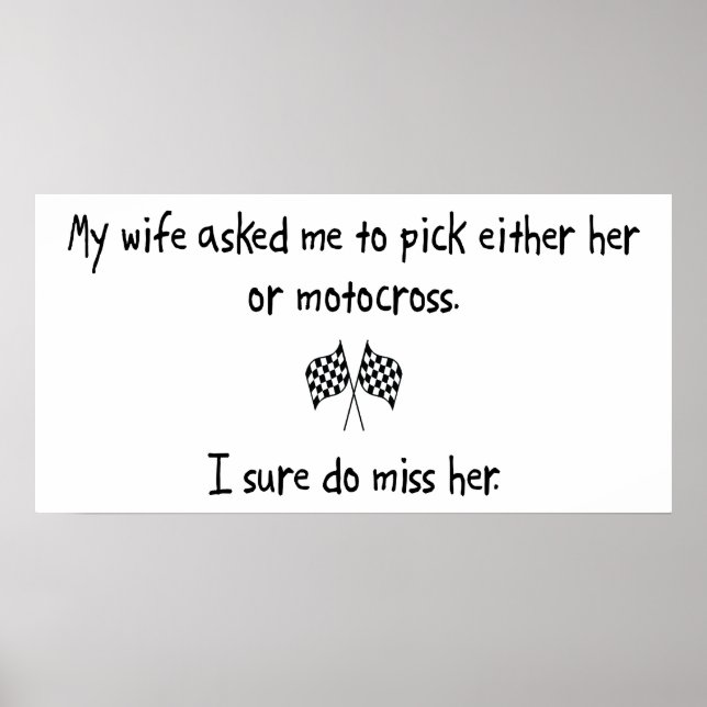 Pick Wife or Motocross Poster (Front)