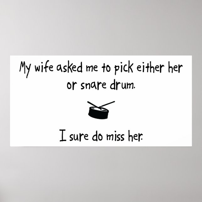 Pick Wife or Snare Drum Poster (Front)