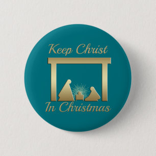 Pick Your Background Keep Christ In Christmas Button