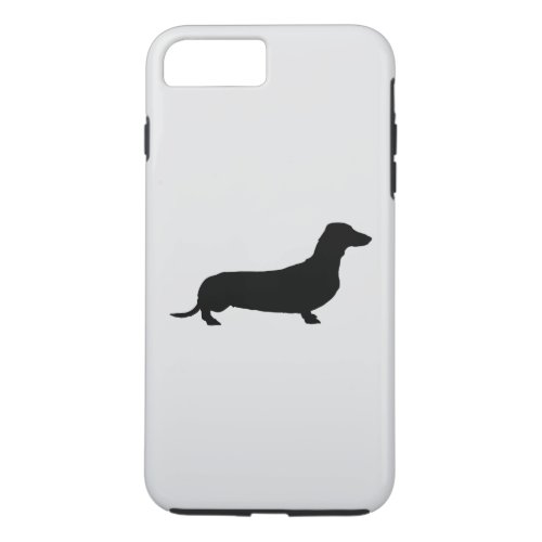 Pick Your Color Background Dachshund Silhouette iPhone 8 Plus7 Plus Case