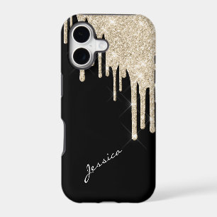 Pick Your Color Star Sparkle Silver Glitter Drips iPhone 17 Case